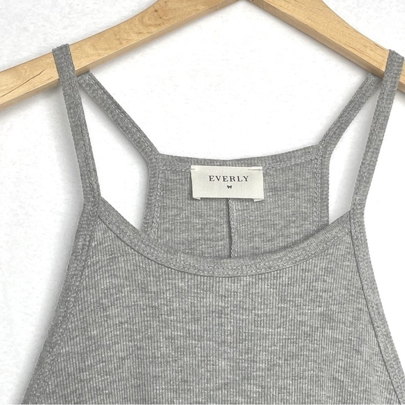 EVERLY Anthropologie ribbed halter jersey dress - Picture 2 of 8